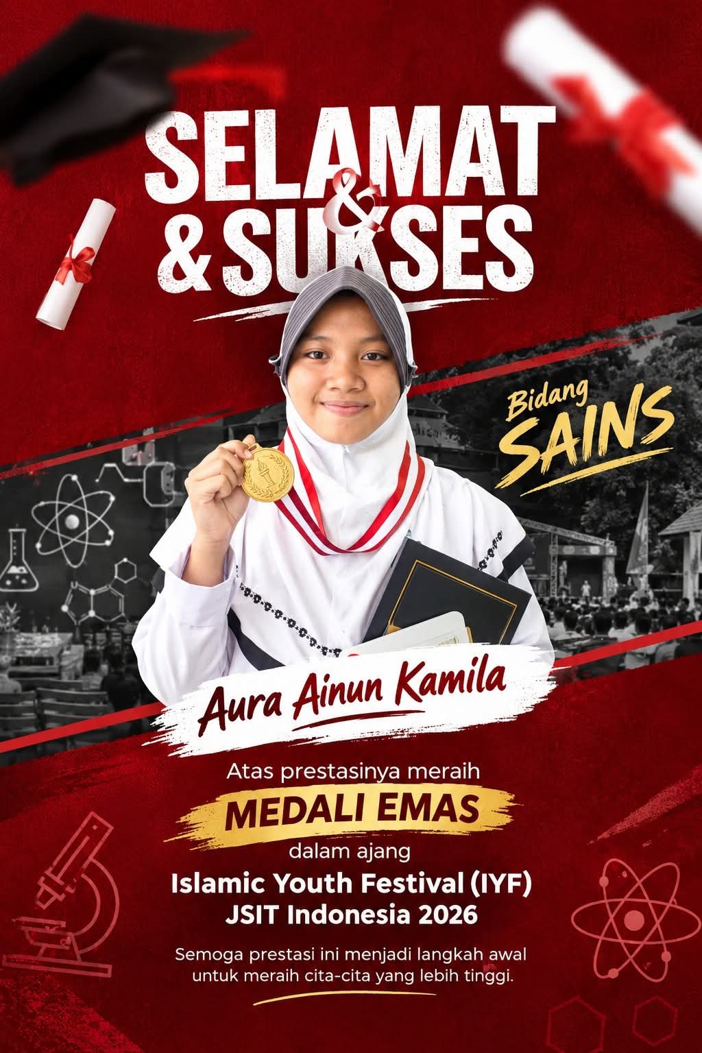 Medali Emas untuk MTs NWDI Pancor: Aura Ainun Kamila Lolos ke Tingkat Provinsi IYF JSIT 2026